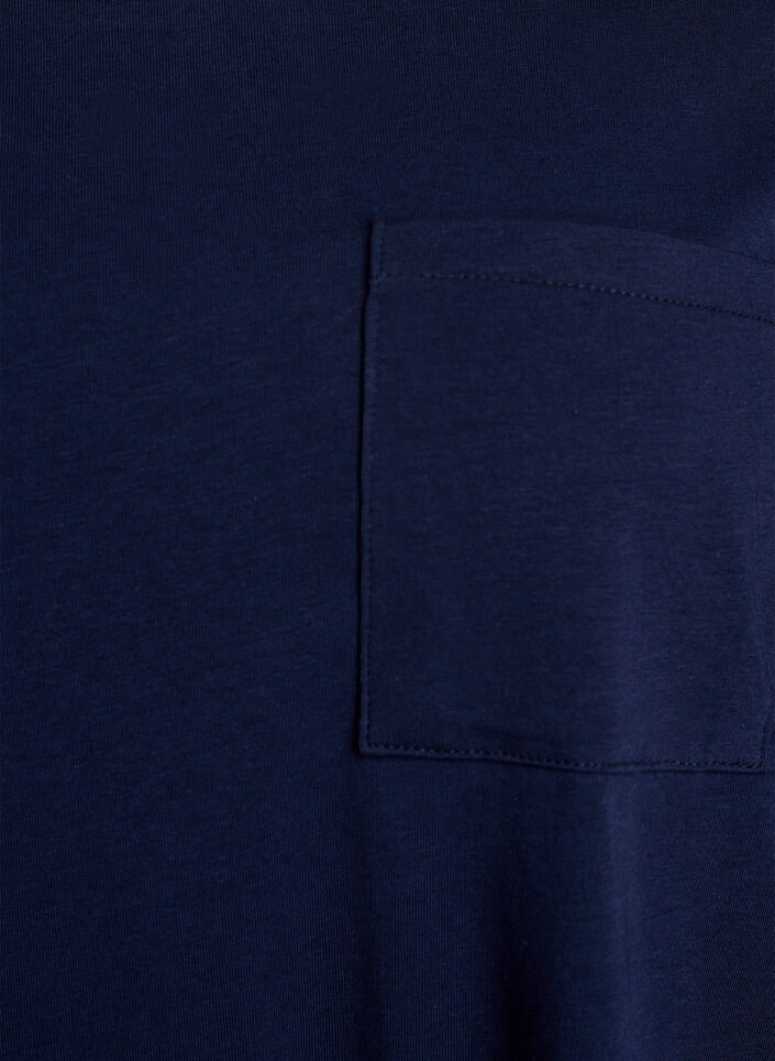 L&aring;ng&auml;rmad pyjamastr&ouml;ja i mjuk bomullsjersey, Bl&aring;, Packshot image number 2