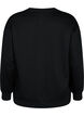 Sweatshirt med volang och virkad detalj, Black, Packshot image number 1