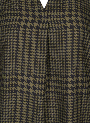 Rutig tunika med 3/4-ärmar, Ivy Green Check, Packshot image number 2