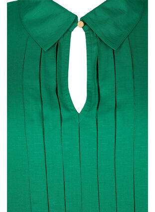 Långärmad blus i viskos med skjortkrage, Jolly Green, Packshot image number 2