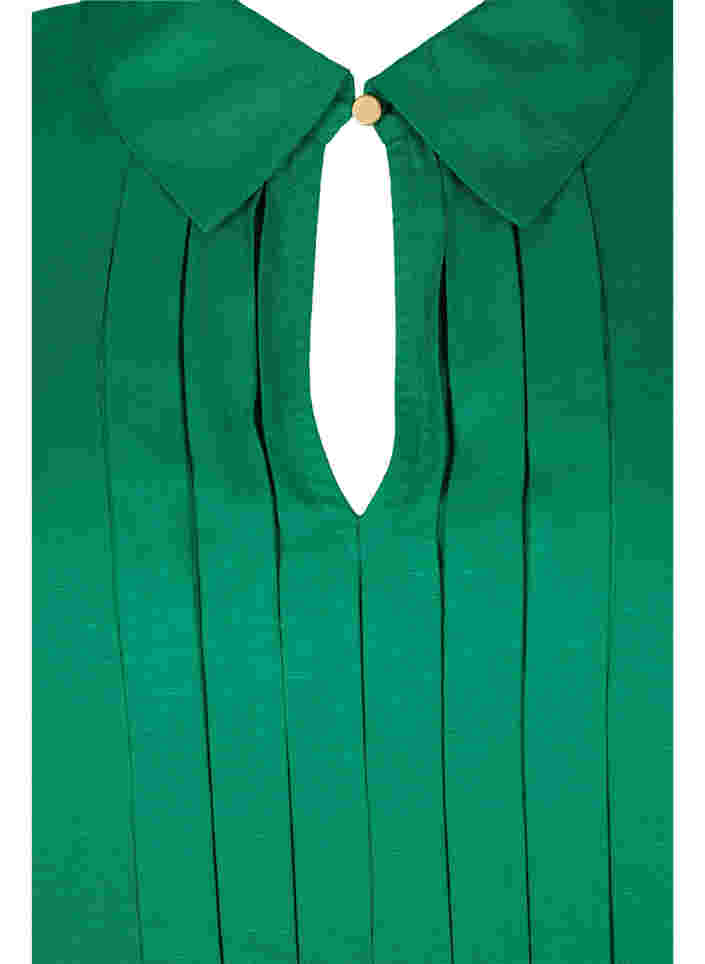 Långärmad blus i viskos med skjortkrage, Jolly Green, Packshot image number 2