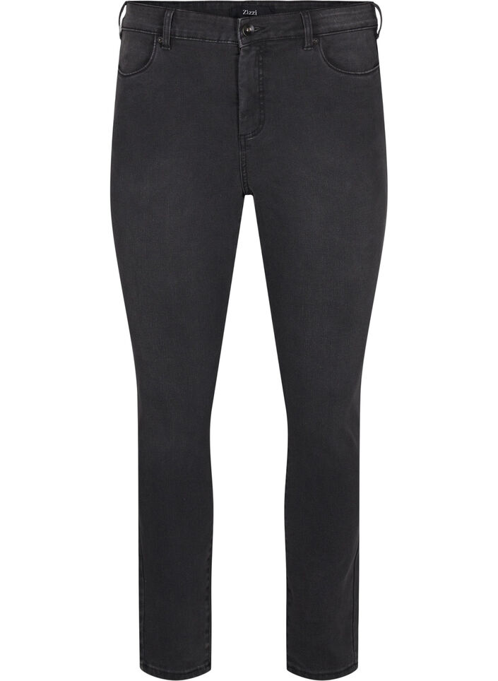 Amy jeans med hög midja och super slim fit, Grå, Packshot image number 0