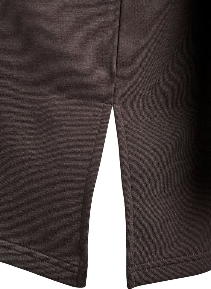 Oversized t-shirt i sweatmaterial, Brun, Packshot image number 3