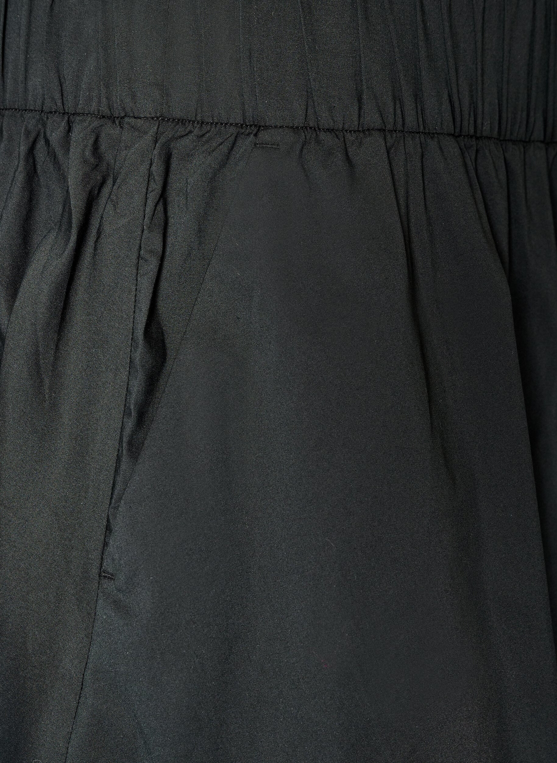 ZizziVid a-linjeformad midikjol, Svart, Packshot image number 3