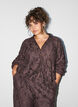 Bomberjacka i blommig jacquard, Brun, Model image number 0