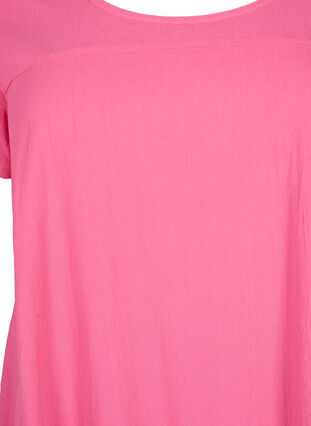 Kortärmad bomullsklänning, Shocking Pink, Packshot image number 2