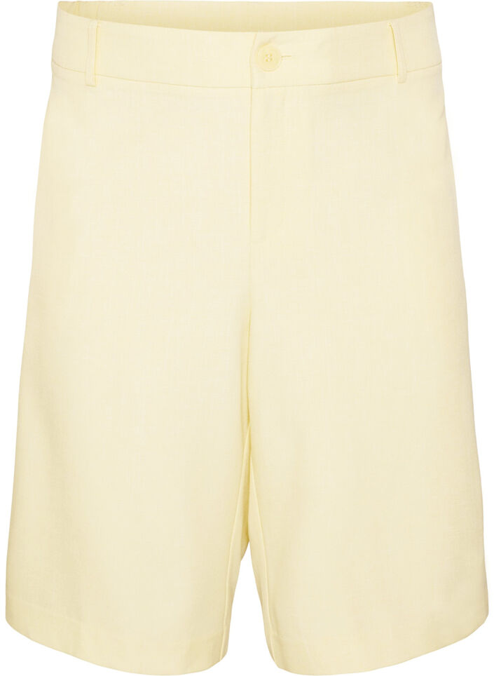 L&ouml;sa Bermudashorts med h&ouml;g midja, Gul, Packshot image number 0