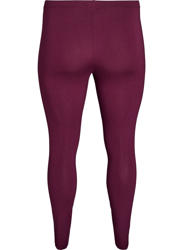 Basic leggings i viskos, M&ouml;rk Bordeaux, Packshot image number 1