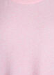 L&ouml;st stickad blus med korta &auml;rmar, Rosa, Packshot image number 2