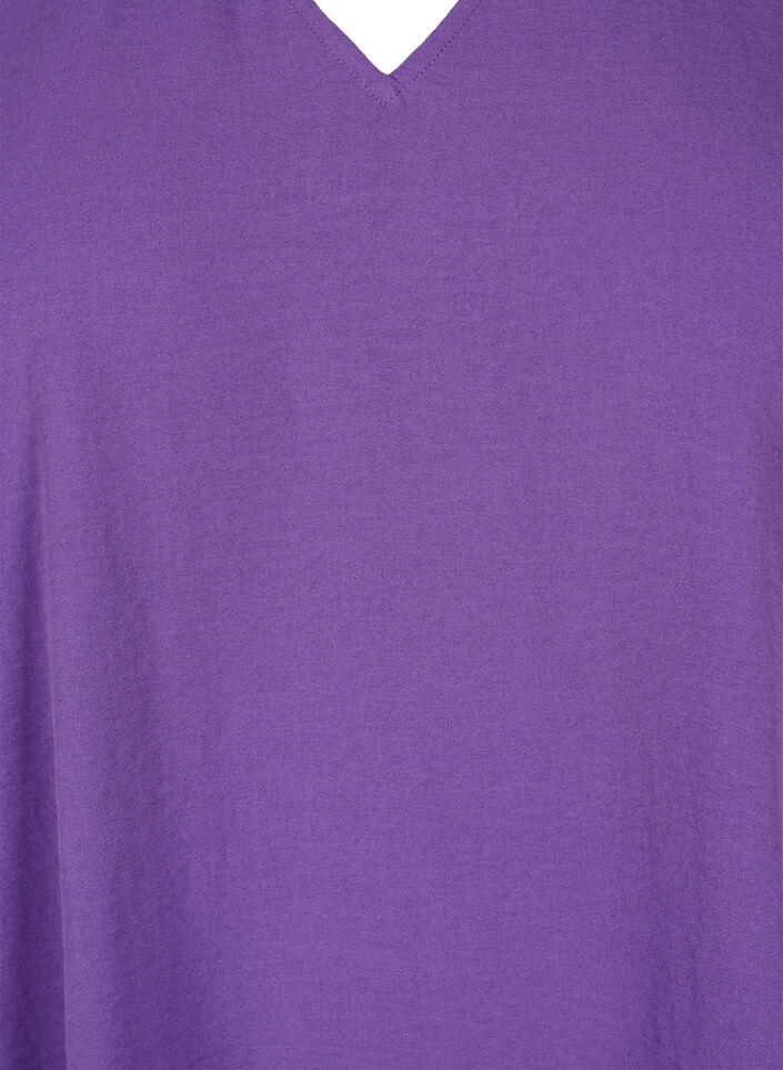 V-ringad blus med långa ärmar, Pansy, Packshot image number 2