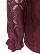 L&aring;ng&auml;rmad blus med spetsm&ouml;nster, M&ouml;rk Bordeaux, Packshot image number 3