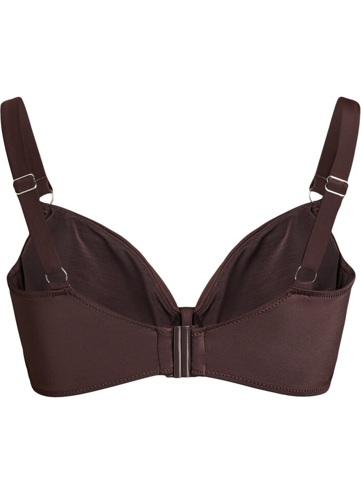 Bikini-bh med bygel och drapering, Brun, Packshot image number 1