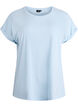 Kort&auml;rmad t-shirt i bomullsmix, Bl&aring;, Packshot image number 0