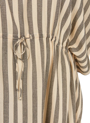 Randig strandklänning i viskos, Sand Striped, Packshot image number 3