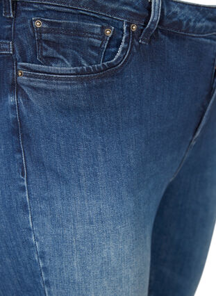 Extra slim Nille jeans med hög midja, Dark blue denim, Packshot image number 2