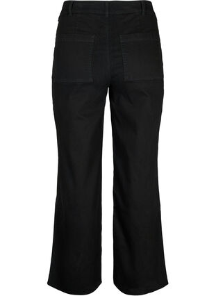 Jeans med hög midja och vida ben, Black, Packshot image number 1