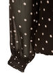 Prickig blus i chiffong med transparenta &auml;rmar, Brun, Packshot image number 3