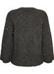 Blus i stickat med strass och diamantm&ouml;nster, Gr&aring;, Packshot image number 1