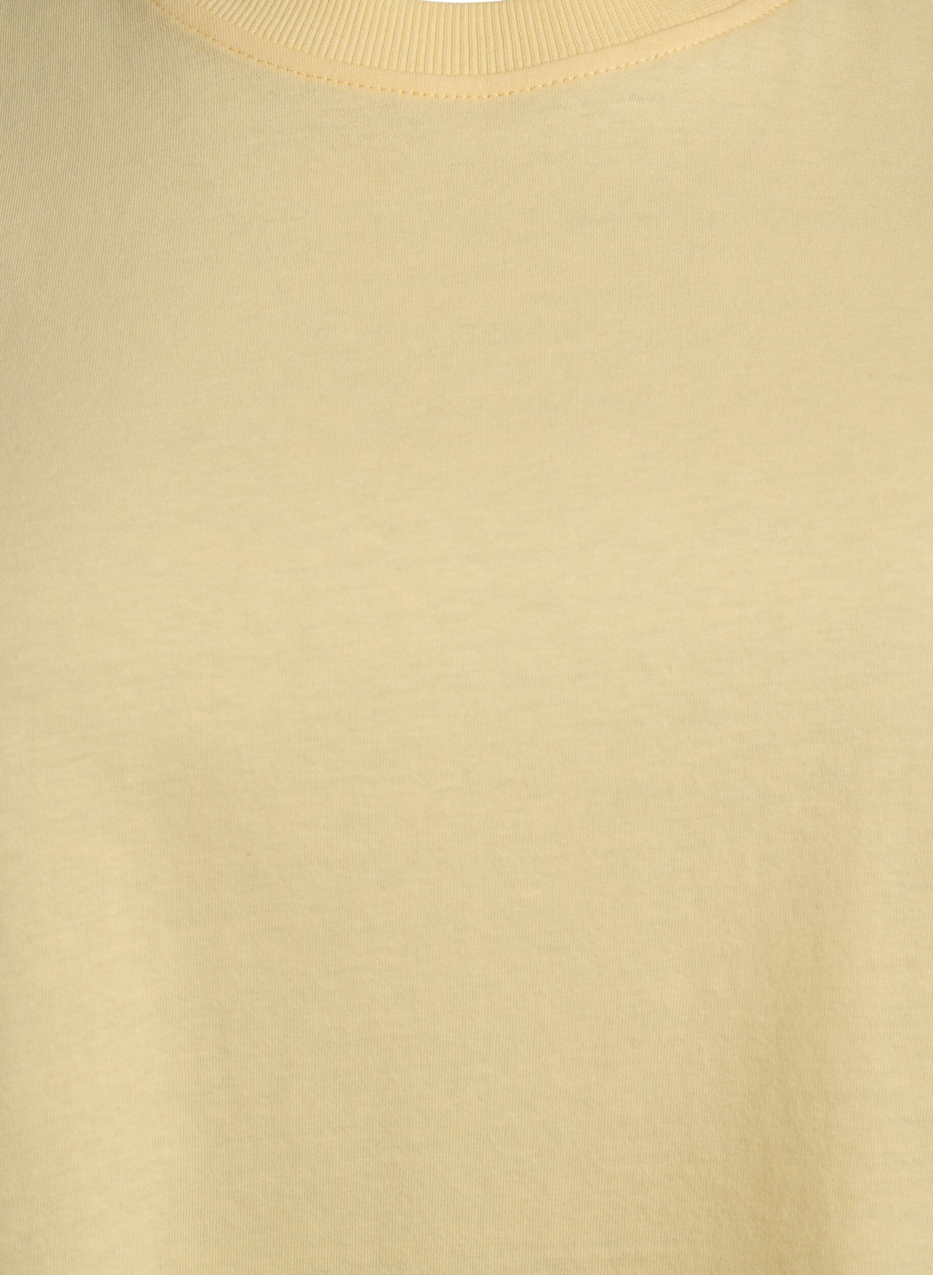 ZizziEnkel t-shirt i bomull med rund halsringning, Gul, Packshot image number 2