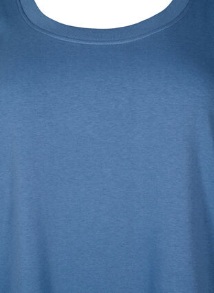 Kortärmad sweatshirtklänning med fickor, Moonlight Blue, Packshot image number 2