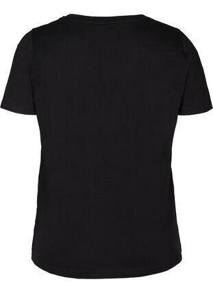 Kortärmad t-shirt med print, Black, Packshot image number 1