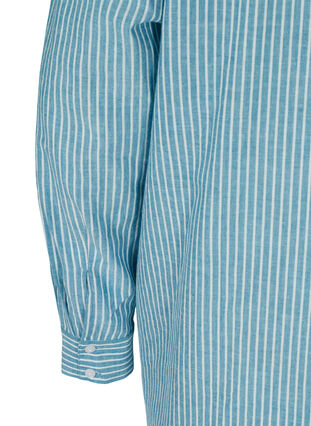 Randig skjorta i 100% bomull, Blue Stripe, Packshot image number 3