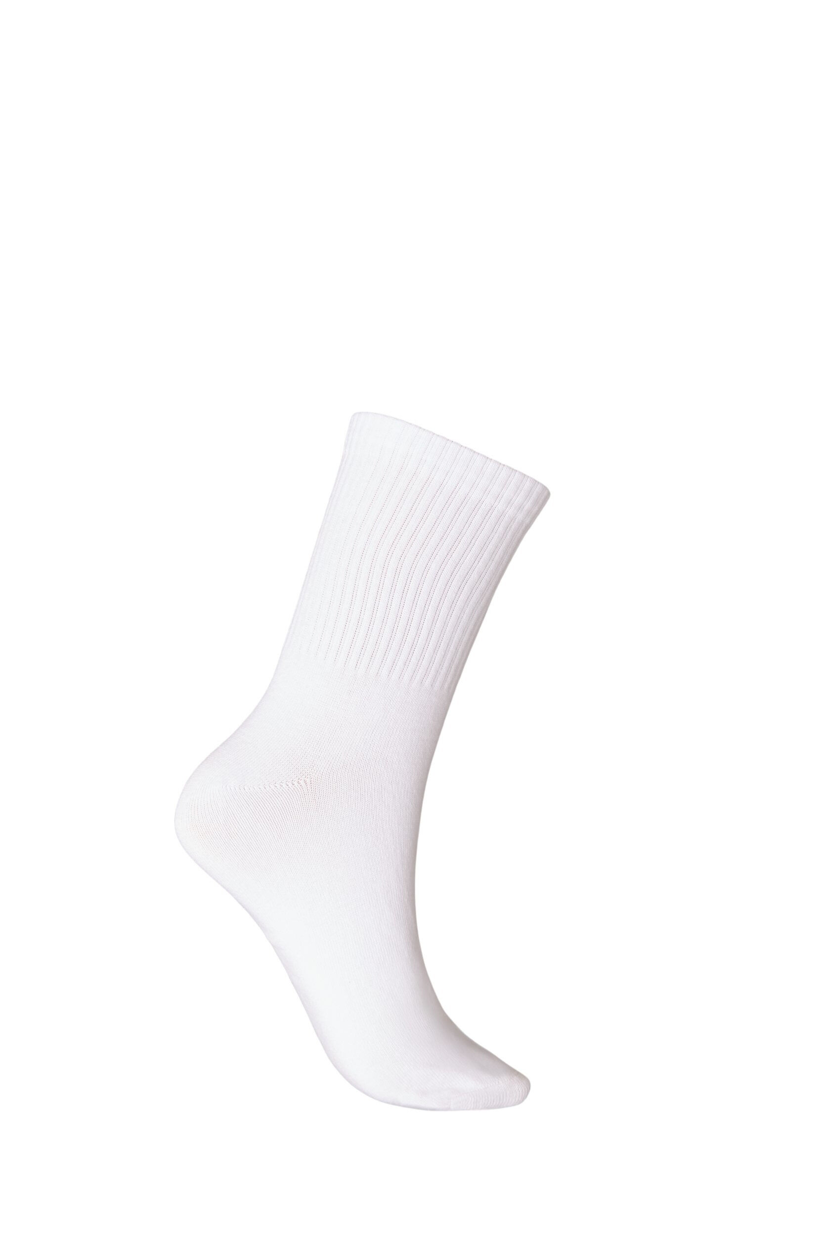 ZizziStrumpor i bomull med m&ouml;nster, Vit, Packshot image number 1