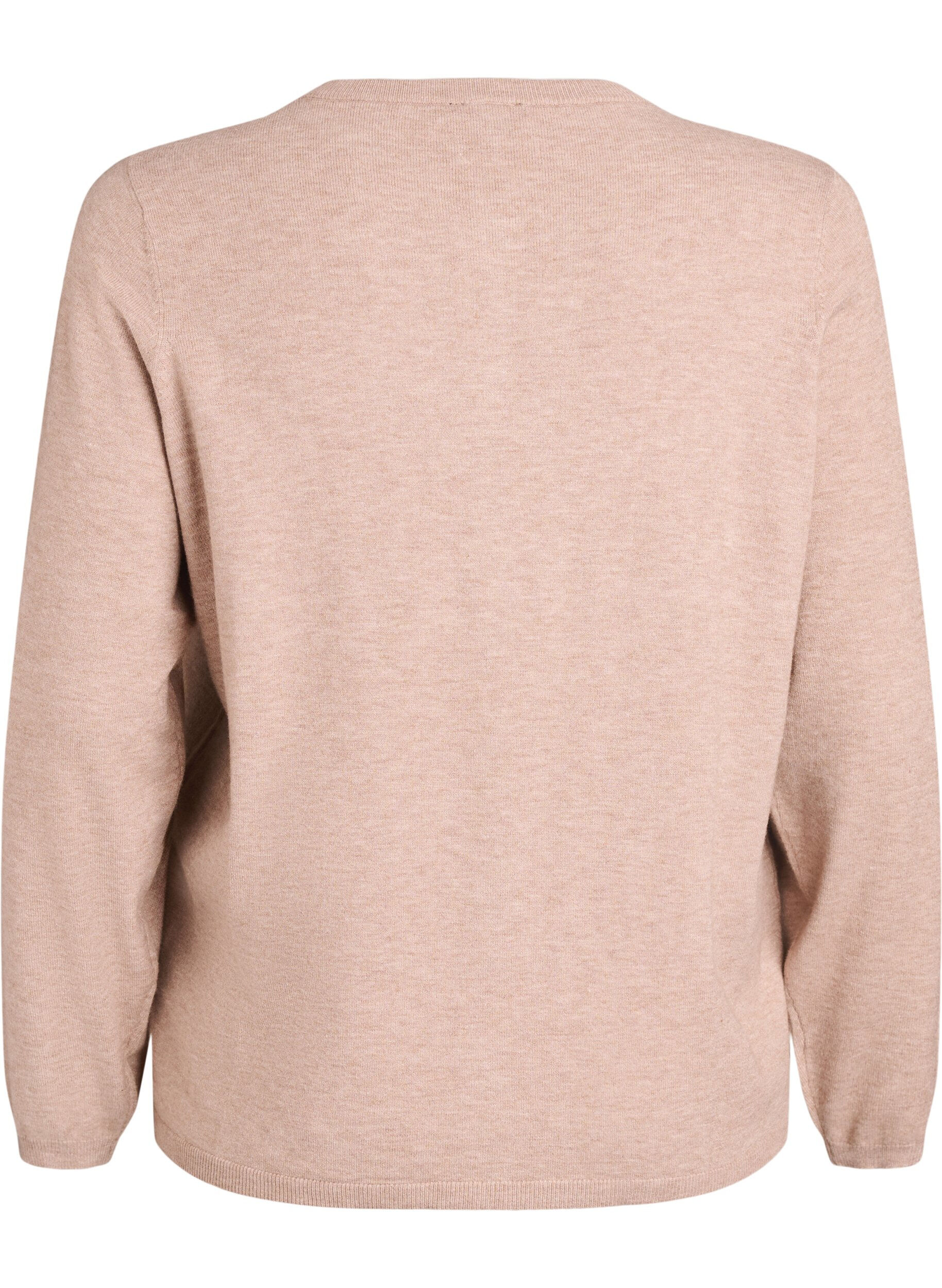 Zizzi Cardigan med runda knappar, Beige, Packshot image number 1