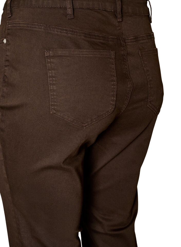 Ellen bootcut-jeans i f&auml;rgad denim, Brun, Packshot image number 3