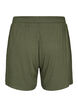 Löst sittande ribbade shorts i viskos, Thyme, Packshot image number 1