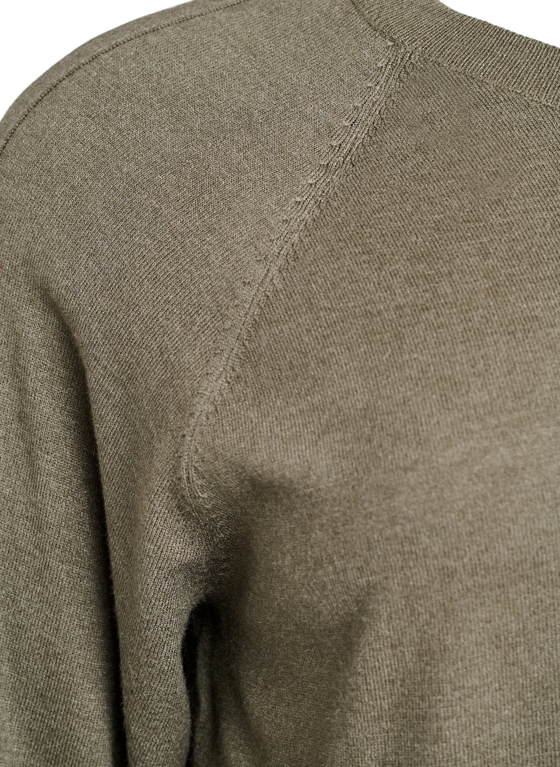 Zizzi Stickad blus med mitts&ouml;m och raglan&auml;rmar, Gr&ouml;n, Packshot image number 3