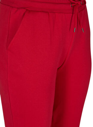 Lösa sweatpants med fickor, Red, Packshot image number 2