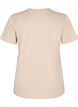 Enkel t-shirt i bomull med rund halsringning, Beige, Packshot image number 1