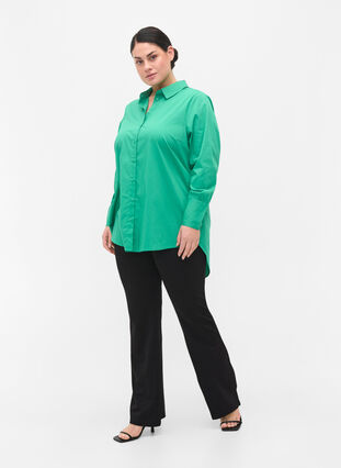 Långärmad skjorta med hög manschett, Holly Green, Model image number 2