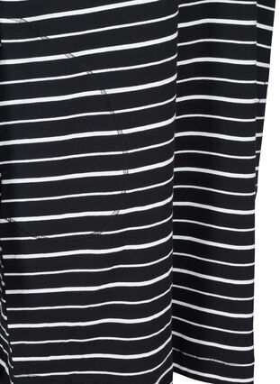 Kortärmad bomullsklänning med fickor, Black w. stripe, Packshot image number 3