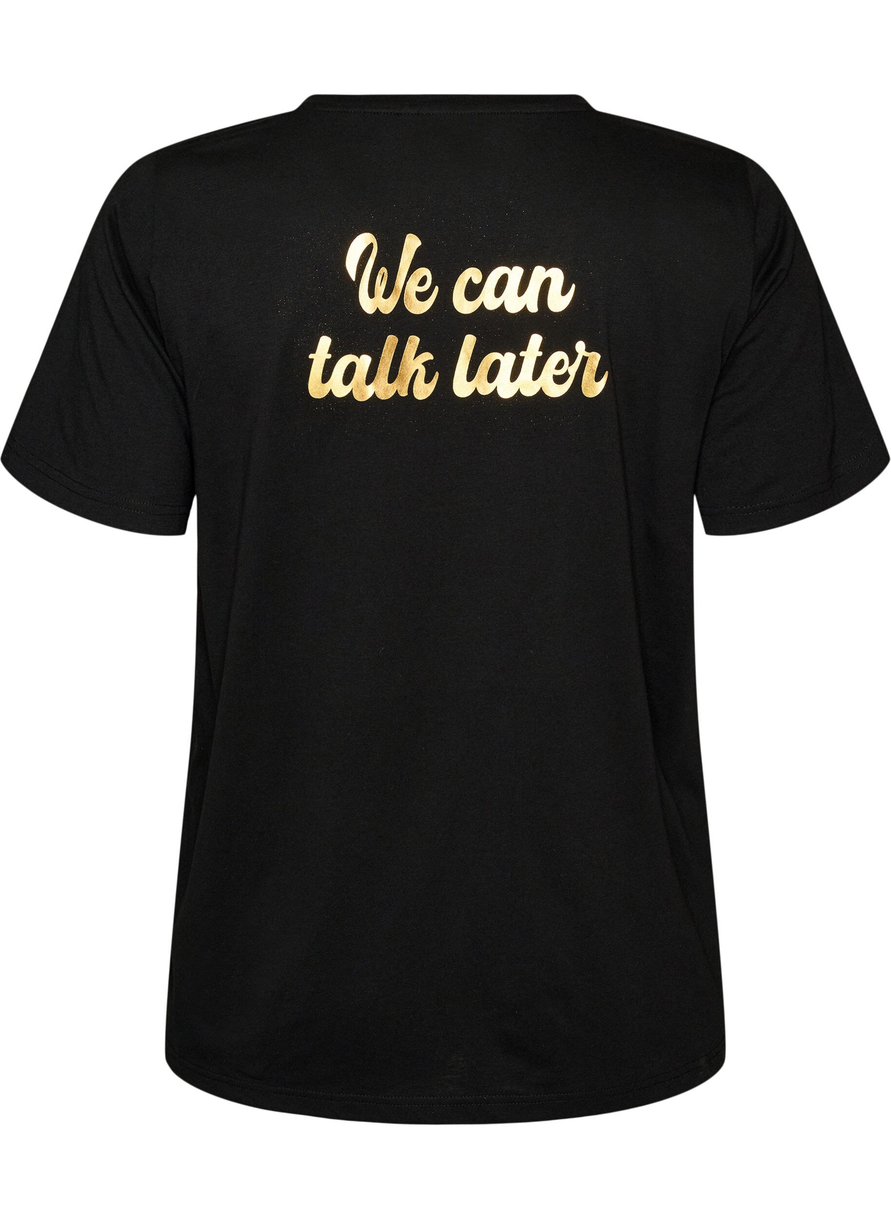 ZizziT-shirt med tryck, Svart, Packshot image number 1