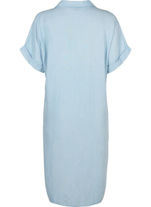 Kortärmad skjortklänning i lyocell (TENCEL™), Light blue denim, Packshot image number 1