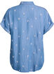 Skjorta i lyocell med denimlook och blombroderi, Bl&aring;, Packshot image number 1