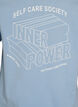 T-shirt i ekologisk bomull med grafiskt tryck, Bl&aring;, Packshot image number 3