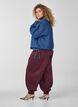 Blus i denim med ballongpassform, Bl&aring;, Model image number 2