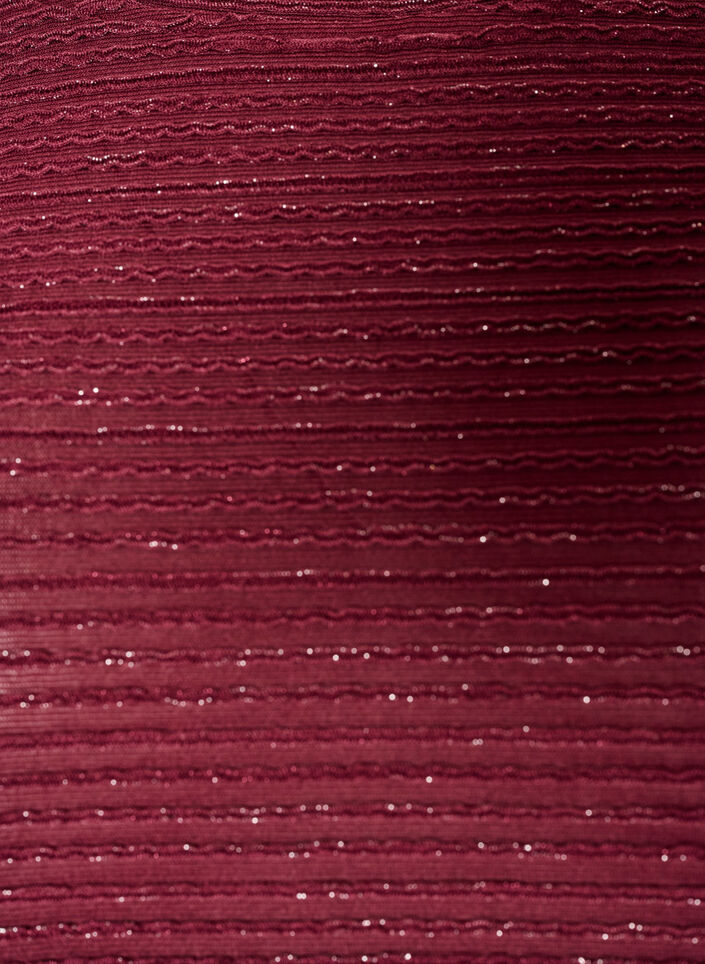 Blus med struktur och glitter, R&ouml;d, Packshot image number 2