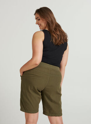 Bekväma shorts, Ivy green, Model image number 0