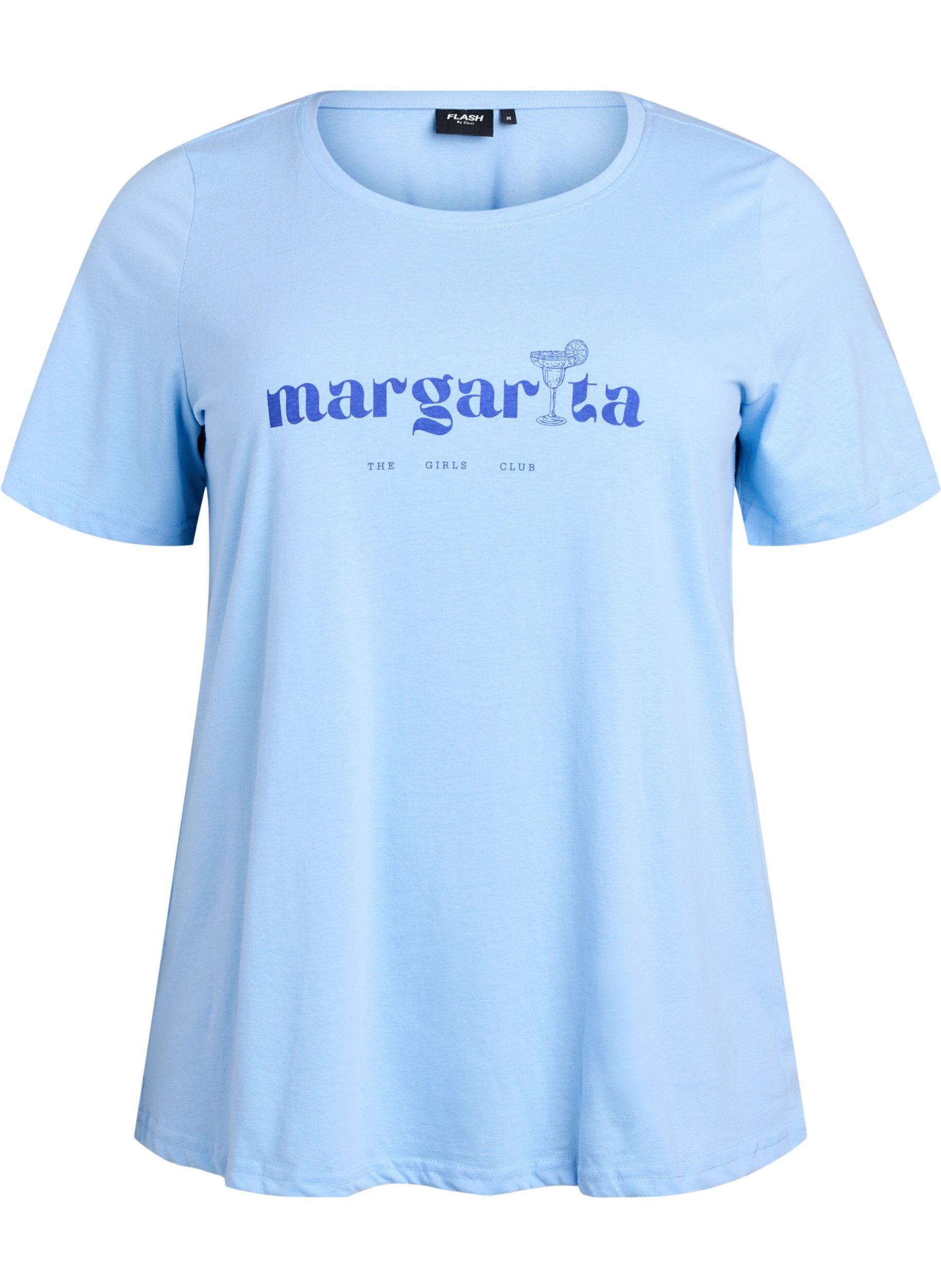 Zizzi FLASH - T-shirt med tryck, Bl&aring;, Packshot image number 0