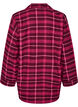 Rutig pyjamasskjorta i bomull med l&aring;nga &auml;rmar, R&ouml;d, Packshot image number 1