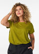 Kort&auml;rmad t-shirt i bomullsmix, Gr&ouml;n, Model image number 0