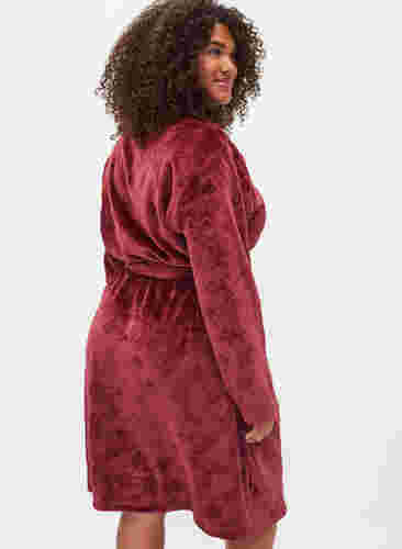 Morgonrock med dragkedja och fickor, Rose, Model image number 1