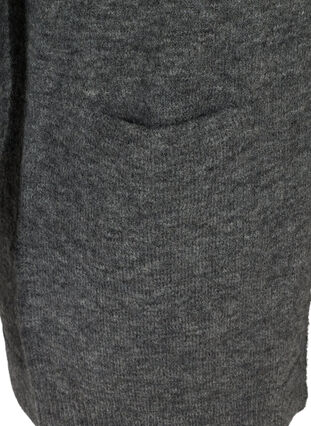 Kofta med ull, Dark Grey Melange, Packshot image number 3