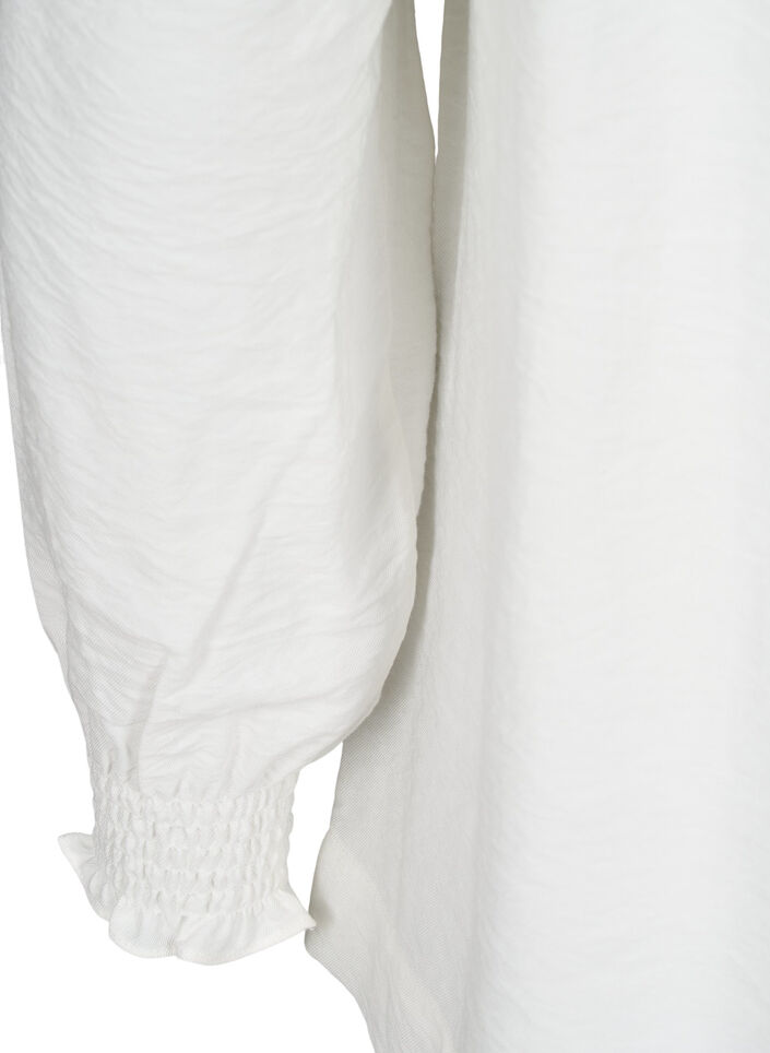 Blus med volangkrage, Vanilla, Packshot image number 3