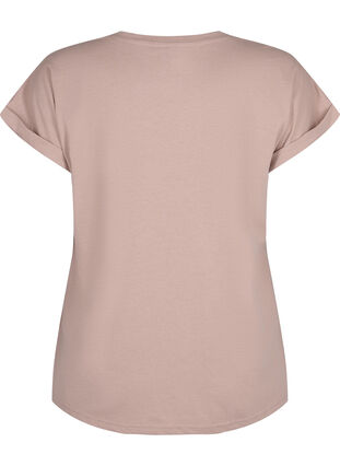 Kortärmad t-shirt i bomullsmix, Desert Khaki, Packshot image number 1