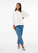 Mille Mom Fit-jeans med broderier, Blå, Model image number 0